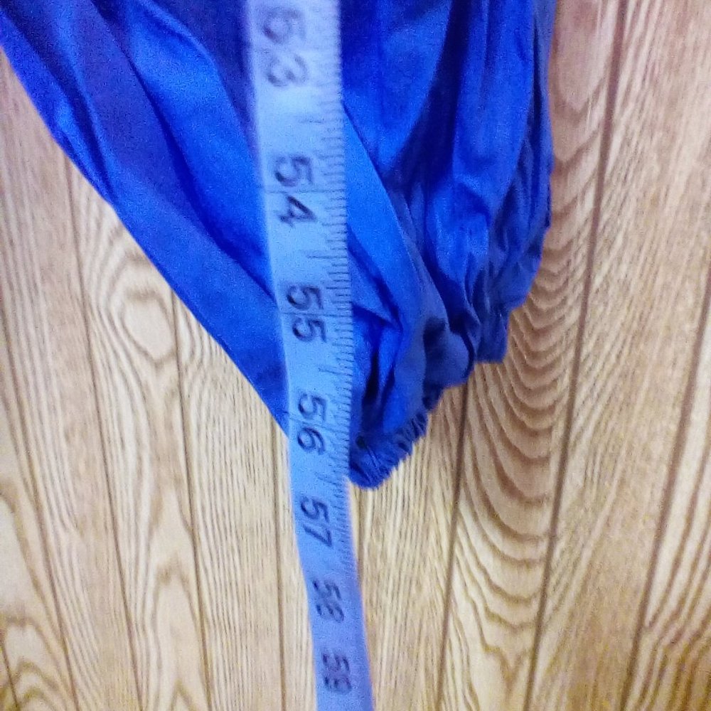 womens blue jumper windbreaker jumpsuit long sleeve - Picture 5 of 6